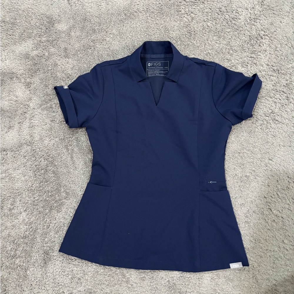 XXS FIGS Navy Blue Inala Scrub Top